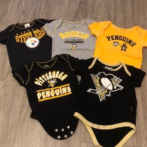 5 Pittsburgh sports onesies baby boy baby girl